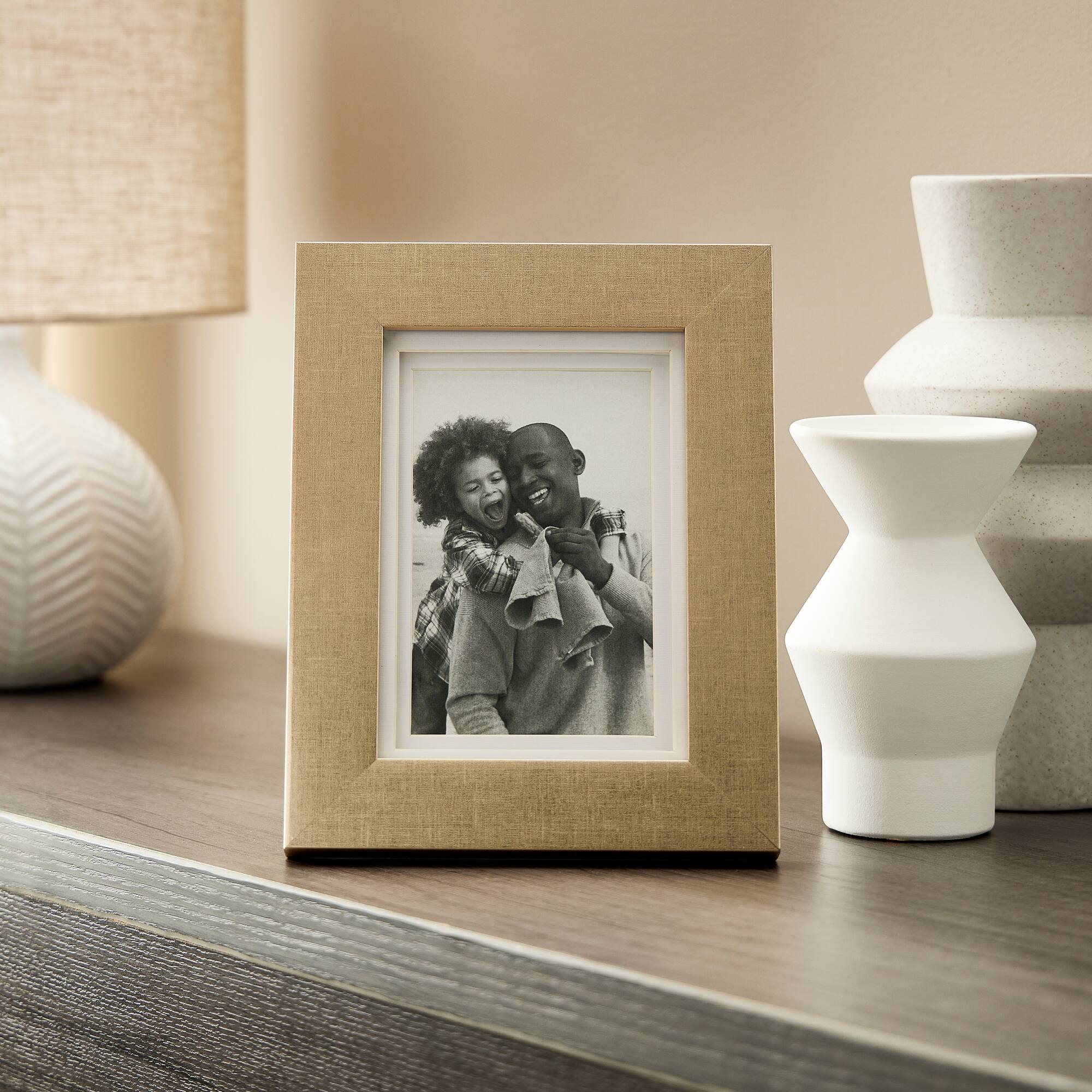 8 Pack: Champagne 4"x 6" Gallery Frame with Double Mat by Studio Décor®